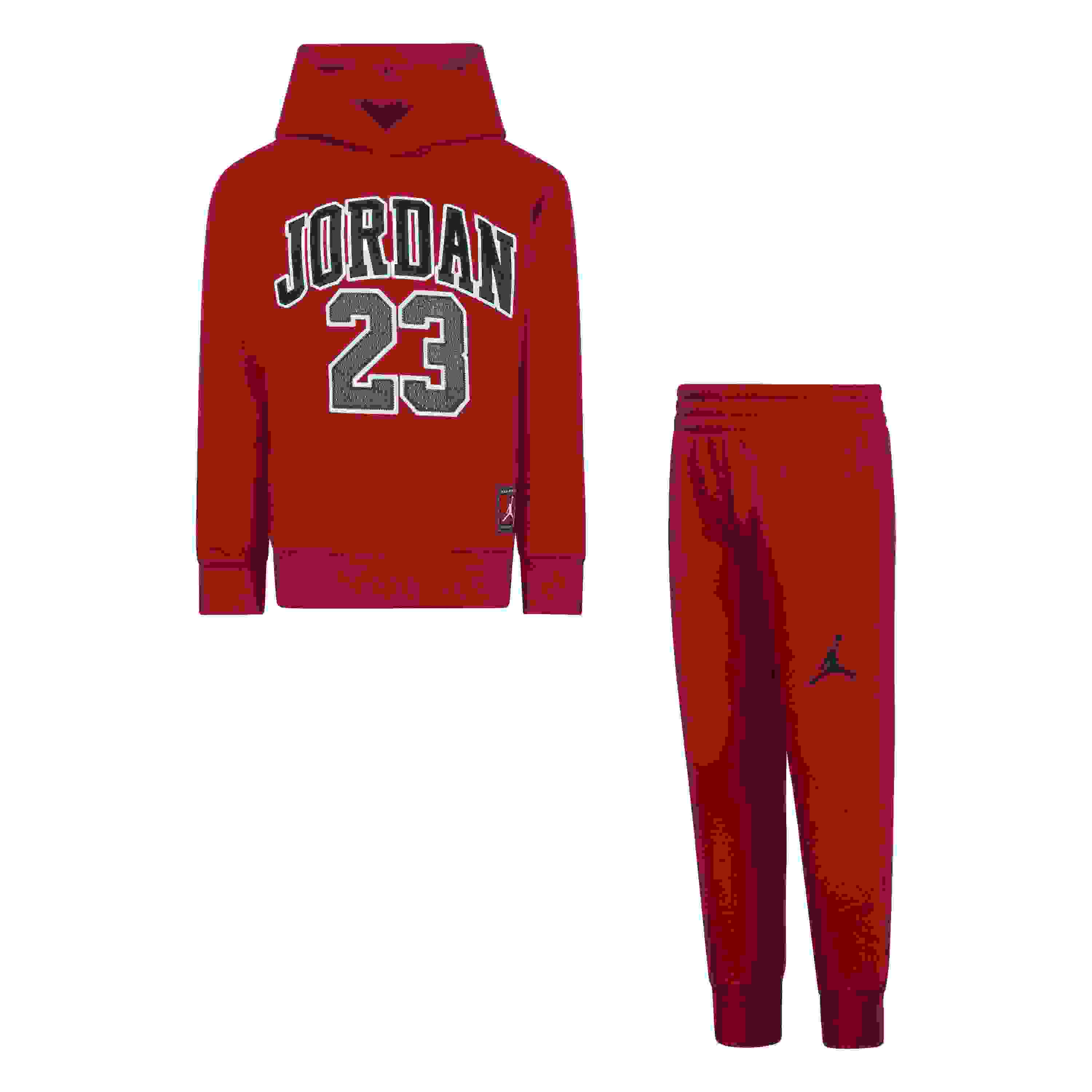 Jordan 23 Fleece Hoodie Little Boys' Red Set